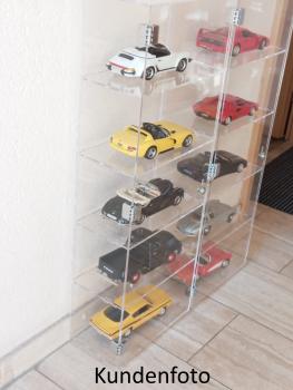 Vitrine aus transparentem Acryl Gr. V - 5 Fächer - 35 breit - B-Ware